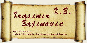 Krasimir Bajinović vizit kartica